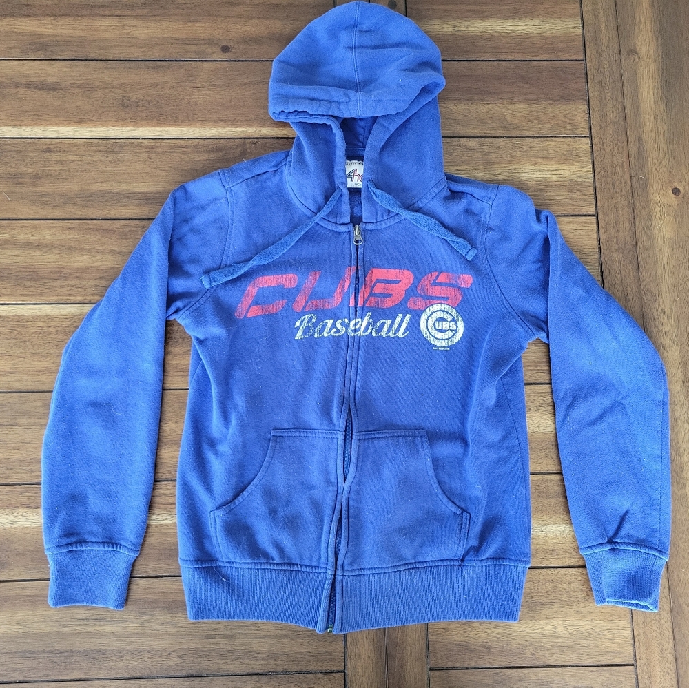 Chicago Cubs Full Zip Junior's Hoodie  Size Medium